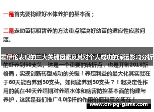 霍伊伦表现的三大关键因素及其对个人成功的深远影响分析 霍伊伦表现的三大关键因素及其对个人成功的深远影响分析